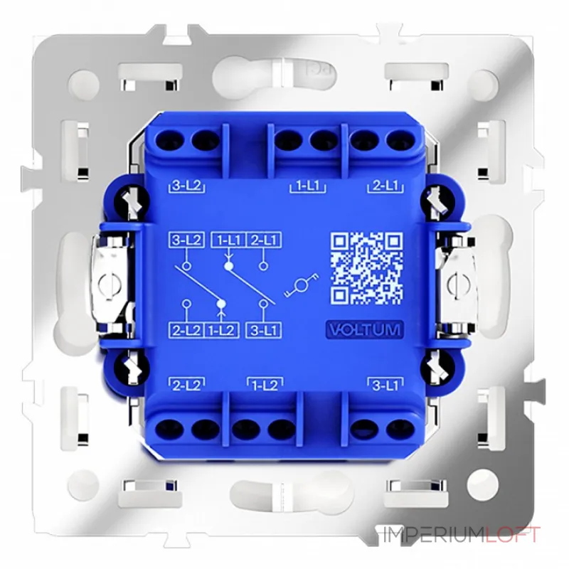 Выключатель проходной двухклавишный без рамки Voltum S70 VLS020302 от ImperiumLoft