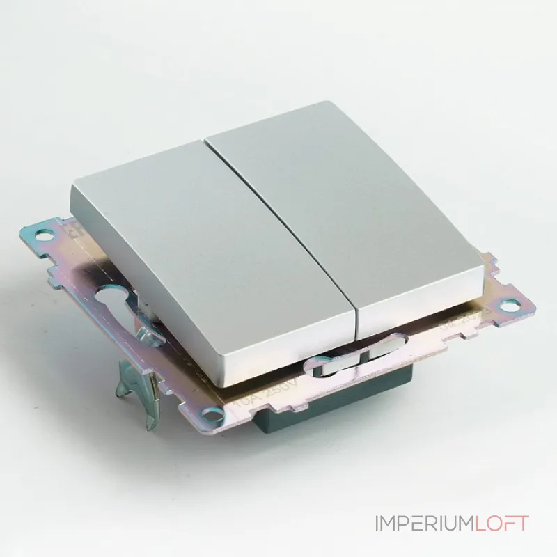 Выключатель двухклавишный без рамки Stekker Катрин 49168 от ImperiumLoft Выключатель двухклавишный без рамки Stekker Катрин 49168 от ImperiumLoft
