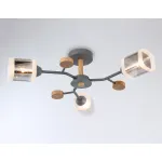 Светильник подвесной TR303323/5 WH/GD/CL/FR белый/золото/прозрачный/белый матовый E27*5 max 60W D620*200 от NovaLamp