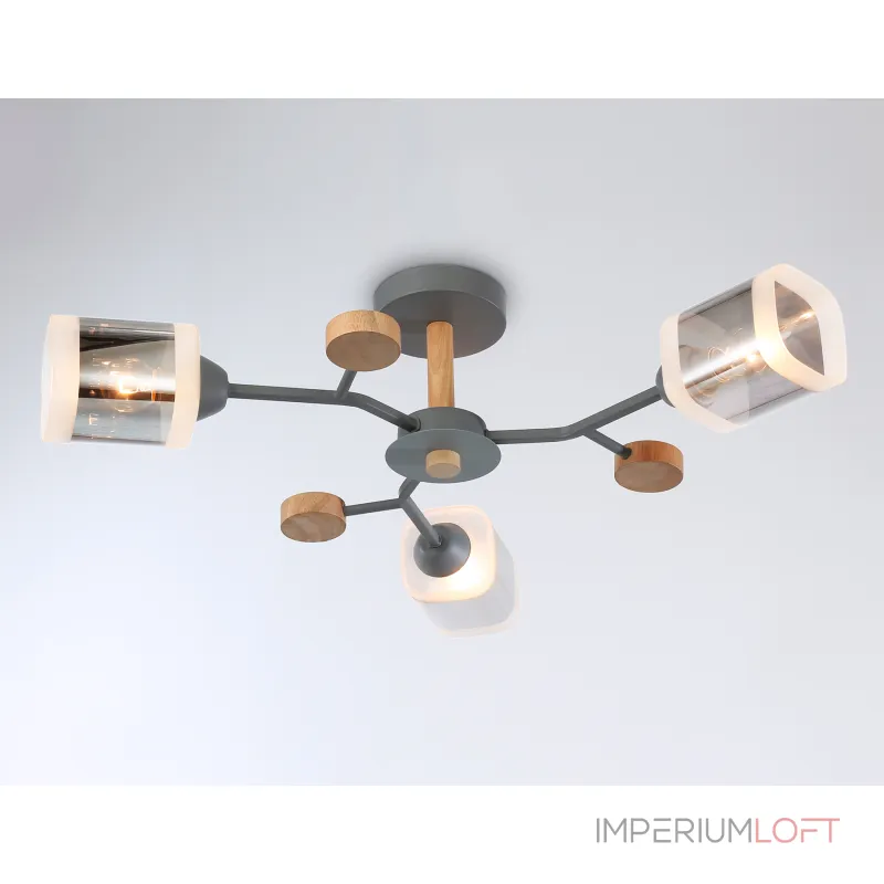 Светильник подвесной TR303323/5 WH/GD/CL/FR белый/золото/прозрачный/белый матовый E27*5 max 60W D620*200 от NovaLamp