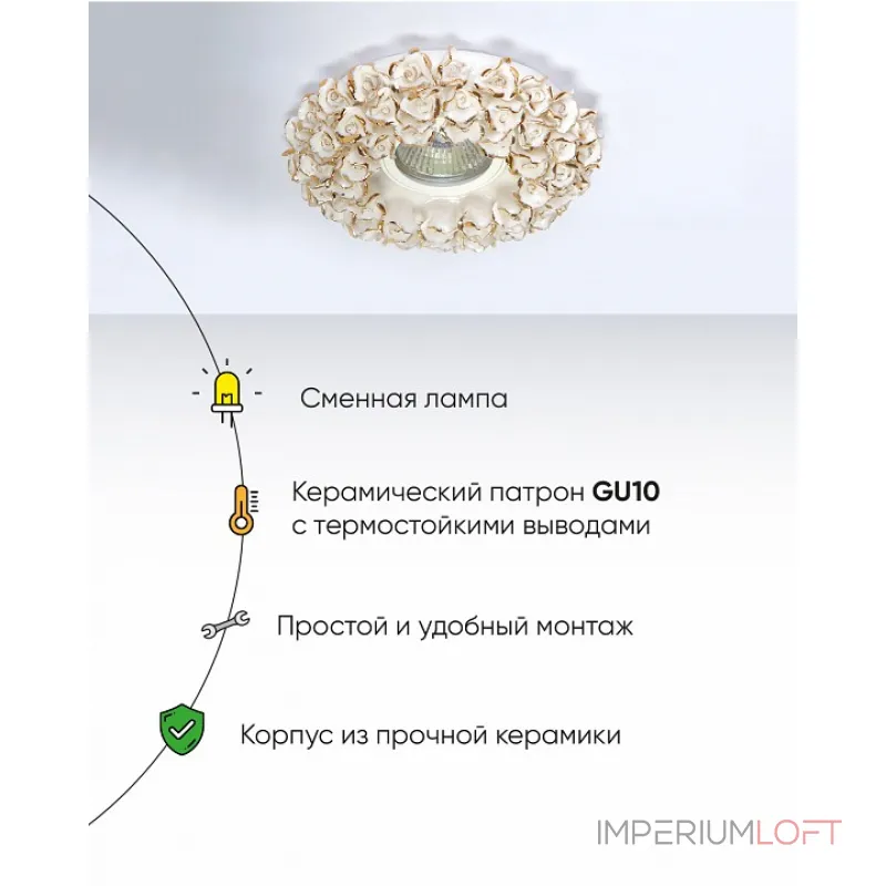 Встраиваемый светильник Abrasax 014 014-WHG от ImperiumLoft