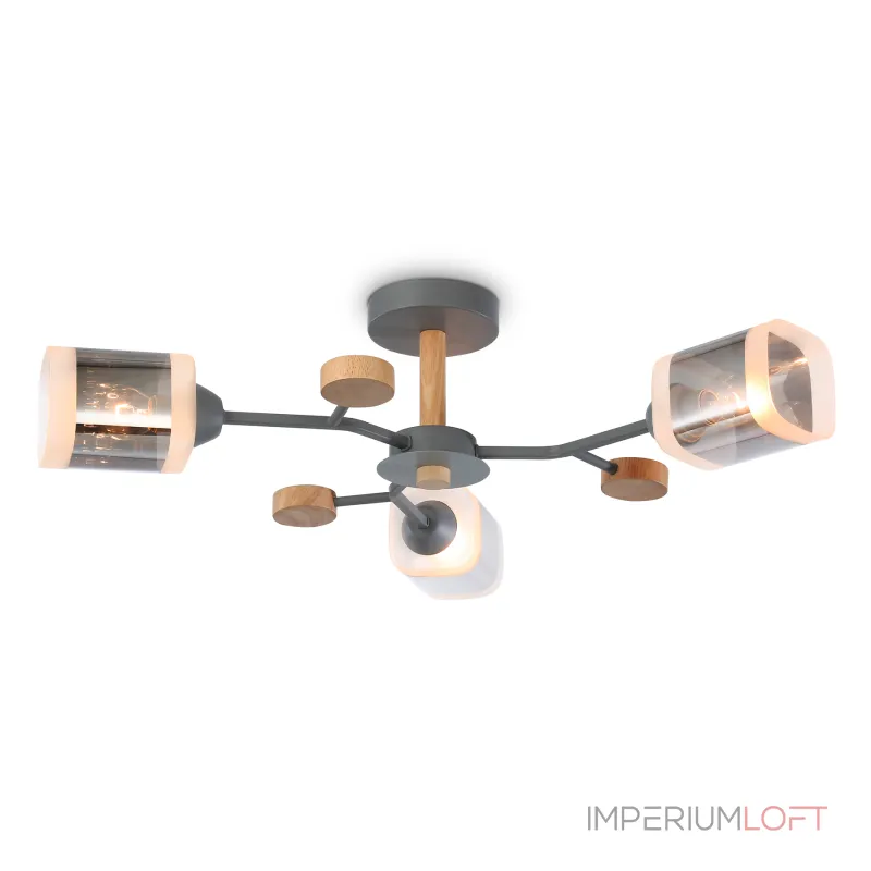 Светильник подвесной TR303323/5 WH/GD/CL/FR белый/золото/прозрачный/белый матовый E27*5 max 60W D620*200 от NovaLamp