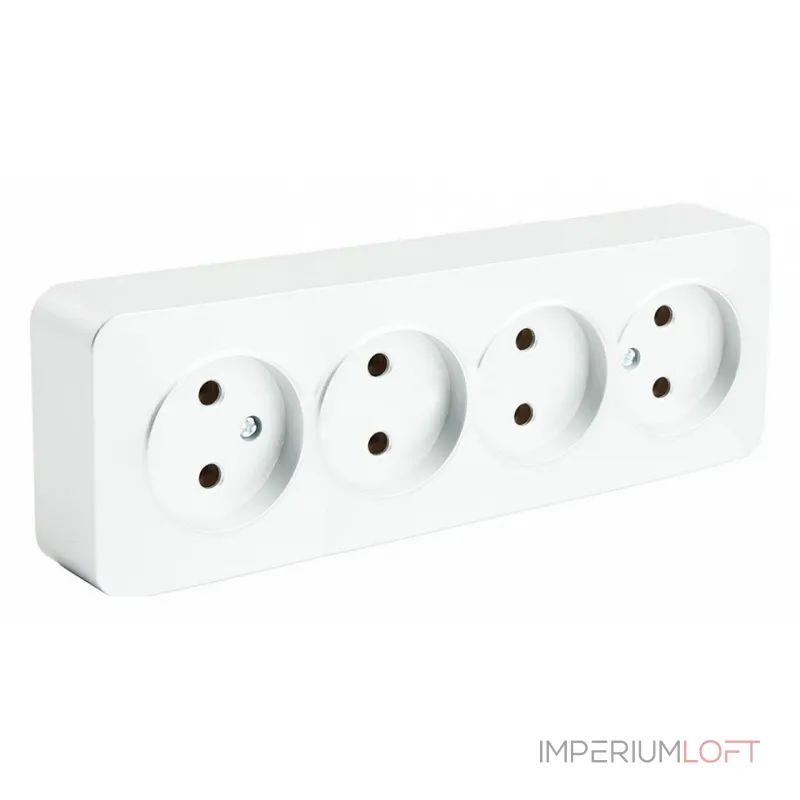 Розетка четверная без заземления Stekker София 49307 от ImperiumLoft