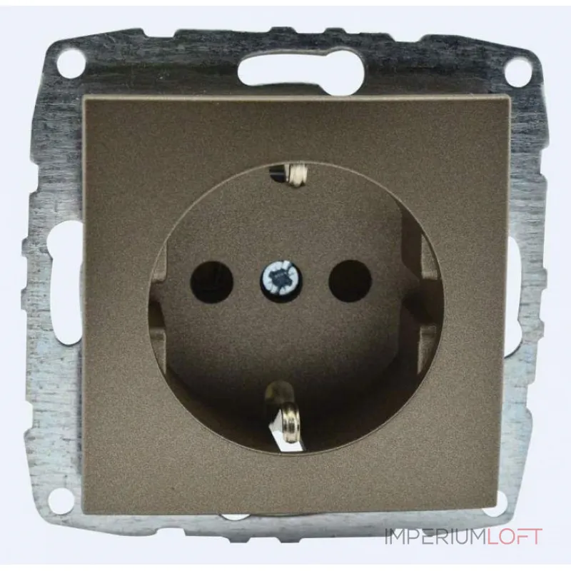 Розетка с заземлением без рамки Mono Electric Despina / Larissa 500-002321-117 от ImperiumLoft