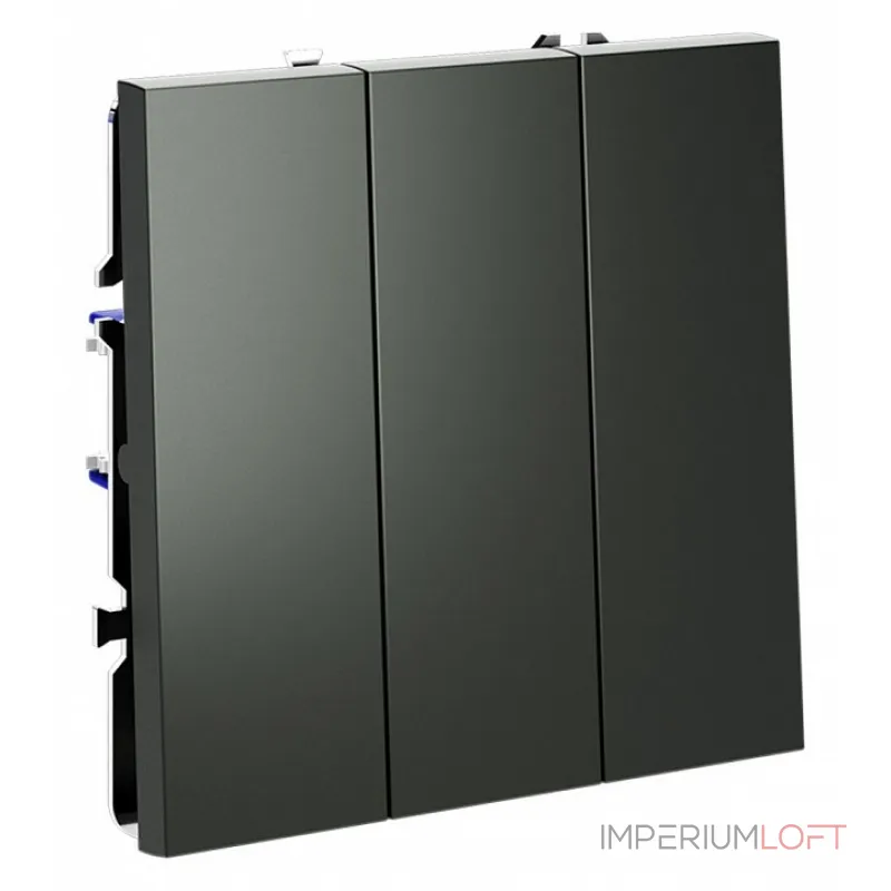 Выключатель трехклавишный без рамки Voltum S70 VLS030106 от ImperiumLoft