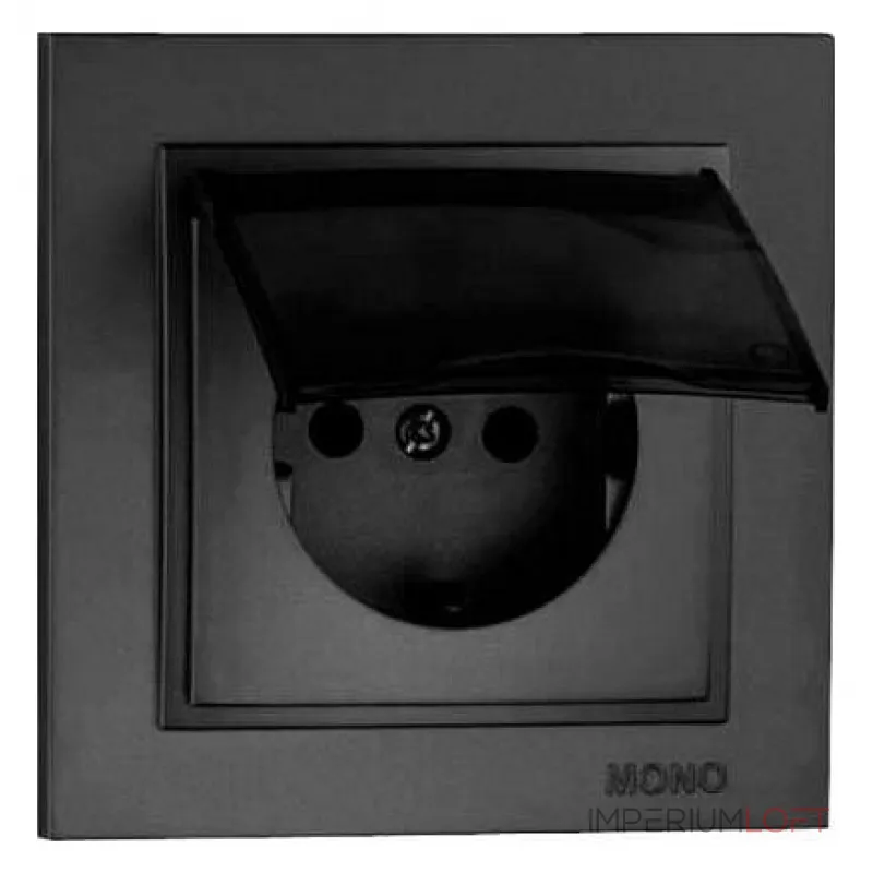 Розетка с заземлением с крышкой Mono Electric Despina 102-202021-118 от ImperiumLoft