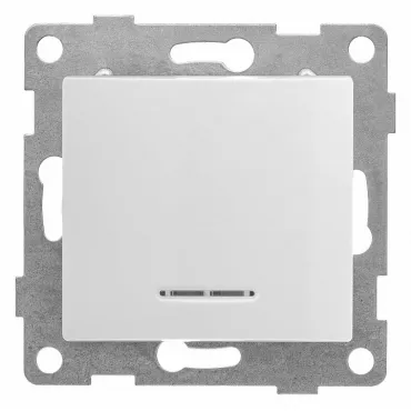 Выключатель сенсорый одноклавишный с подсветкой без рамки Gusi Electric BRAVO С10В18-001