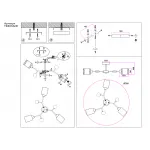 Светильник подвесной TR303323/5 WH/GD/CL/FR белый/золото/прозрачный/белый матовый E27*5 max 60W D620*200 от NovaLamp