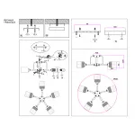 Светильник подвесной TR303323/5 WH/GD/CL/FR белый/золото/прозрачный/белый матовый E27*5 max 60W D620*200 от NovaLamp