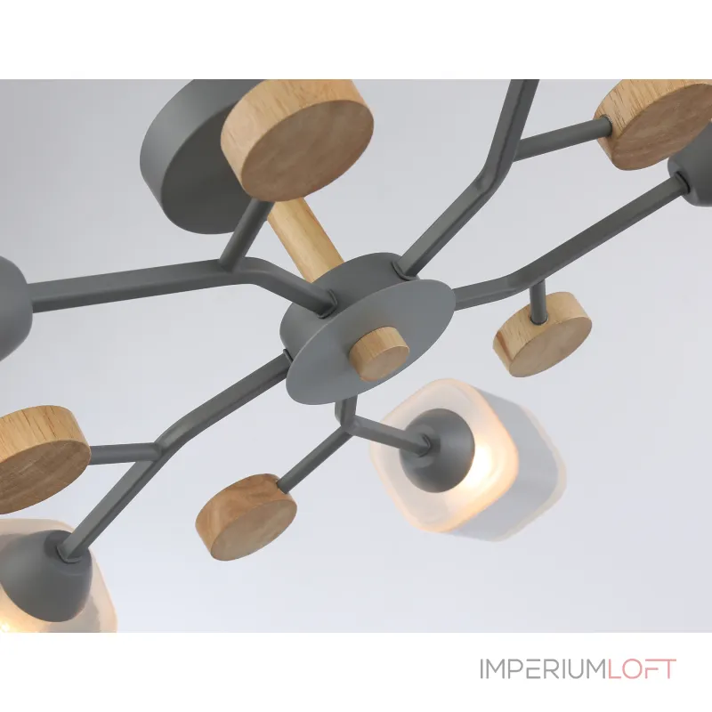 Светильник подвесной TR303323/5 WH/GD/CL/FR белый/золото/прозрачный/белый матовый E27*5 max 60W D620*200 от NovaLamp