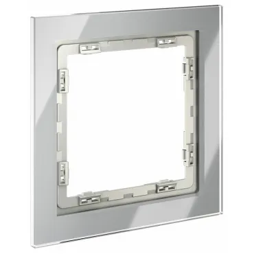 Рамка стеклянная S70 на 1 пост (сталь стекло) Voltum VLS110105 Рамка стеклянная S70 на 1 пост (сталь стекло) Voltum VLS110105