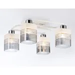 Светильник потолочный TR303205/4 WH/CH/SM/FR белый/хром/дымчатый/белый матовый E27*4 max 60W 370*370*200 от NovaLamp