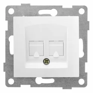 Розетка двойная телефонная RJ-12 Gusi Electric BRAVO С10Т2-001