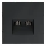 Розетка компьютерная встраиваемая S70 двойная RJ45+RJ45 кат.6 (графит) Voltum VLS060207