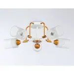 Светильник подвесной TR303323/5 WH/GD/CL/FR белый/золото/прозрачный/белый матовый E27*5 max 60W D620*200 от NovaLamp