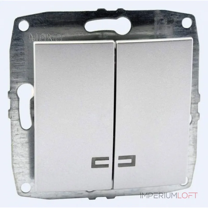 Выключатель двухклавишный с подсветкой без рамки Mono Electric Despina / Larissa 500-002125-103 от ImperiumLoft Выключатель двухклавишный с подсветкой без рамки Mono Electric Despina / Larissa 500-002125-103 от ImperiumLoft