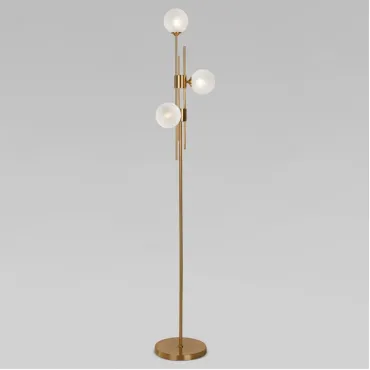 Напольный светильник со стеклянными плафонами 01383/3 латунь Напольный светильник со стеклянными плафонами 01383/3 латунь