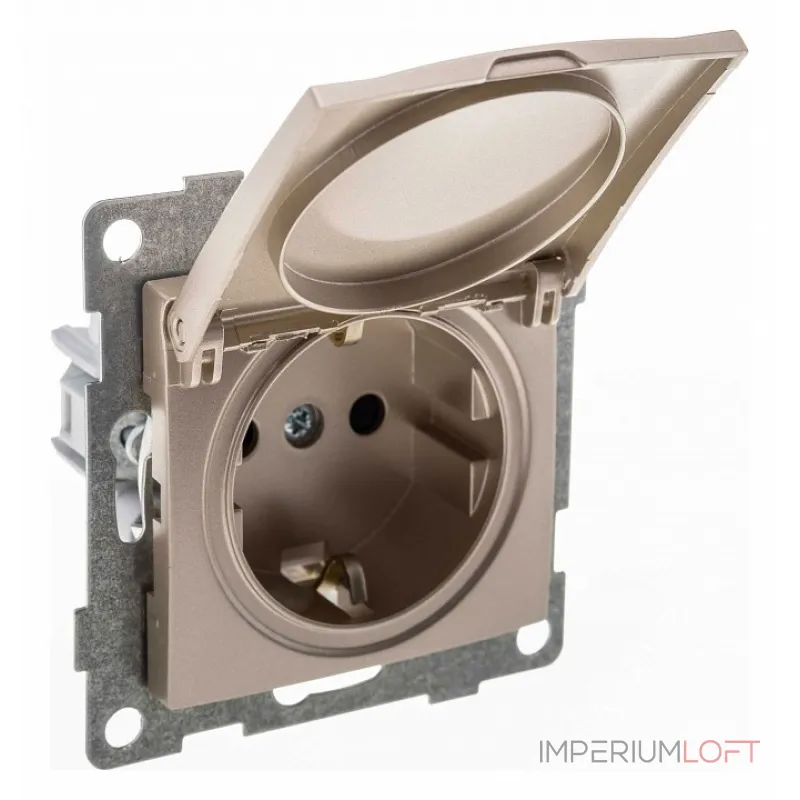 Розетка с заземлением и со шторкой без рамки с крышкой Gusi Electric BRAVO С10Р91-027 от ImperiumLoft Розетка с заземлением и со шторкой без рамки с крышкой Gusi Electric BRAVO С10Р91-027 от ImperiumLoft