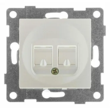 Розетка двойная RJ-12 и Ethernet RJ-45 без рамки Gusi Electric UGRA С11КТ-028 Розетка двойная RJ-12 и Ethernet RJ-45 без рамки Gusi Electric UGRA С11КТ-028