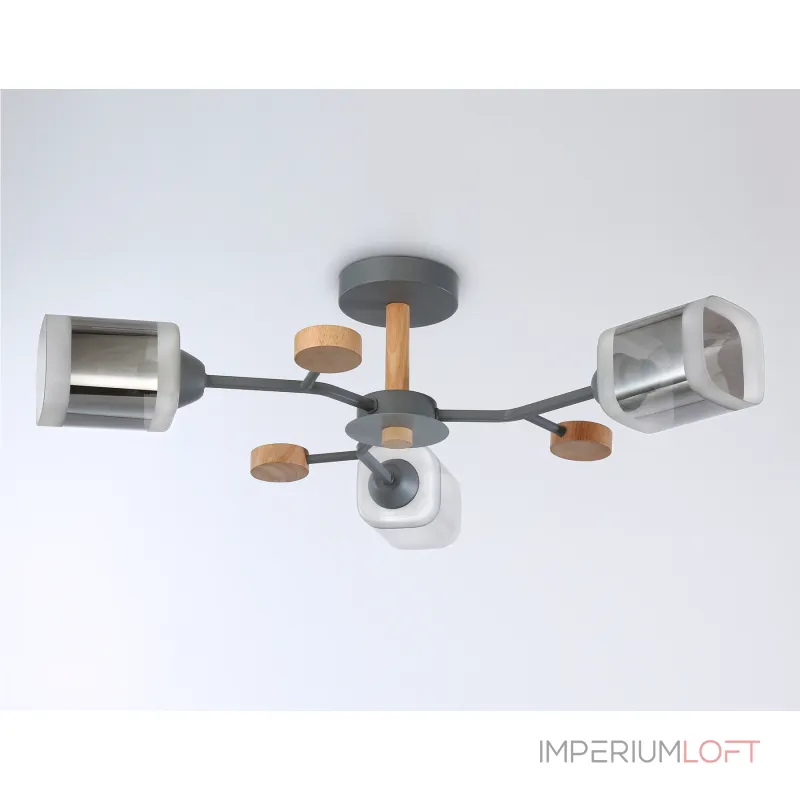 Светильник подвесной TR303323/5 WH/GD/CL/FR белый/золото/прозрачный/белый матовый E27*5 max 60W D620*200 от NovaLamp