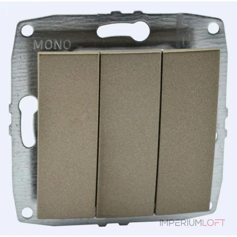 Выключатель трехклавишный без рамки Mono Electric Despina / Larissa 500-002322-114 от ImperiumLoft Выключатель трехклавишный без рамки Mono Electric Despina / Larissa 500-002322-114 от ImperiumLoft