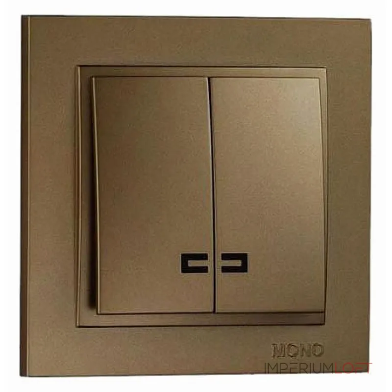 Выключатель двухклавишный с подсветкой Mono Electric Despina 102-232325-103 от ImperiumLoft