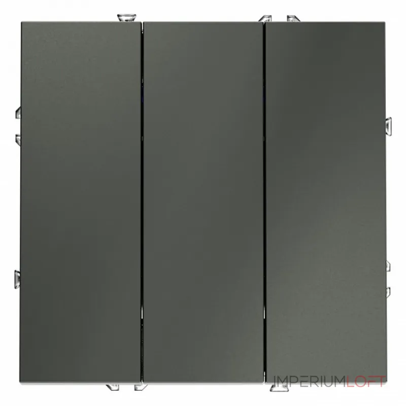 Выключатель трехклавишный без рамки Voltum S70 VLS030106 от ImperiumLoft