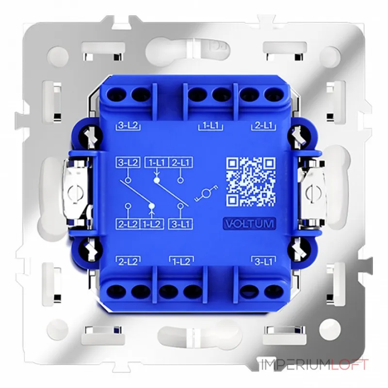 Выключатель проходной двухклавишный без рамки Voltum S70 VLS020303 от ImperiumLoft