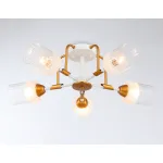 Светильник подвесной TR303323/5 WH/GD/CL/FR белый/золото/прозрачный/белый матовый E27*5 max 60W D620*200 от NovaLamp