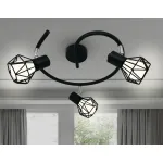 Настенно-потолочный спот в стиле лофт TR8624/3 BK/CH черный/хром E27*3 max 40W D330*175 от NovaLamp