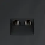 Розетка компьютерная встраиваемая S70 двойная RJ45+RJ45 кат.6 (графит) Voltum VLS060207