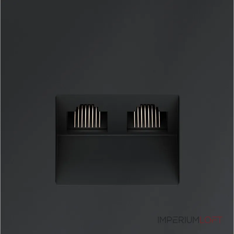 Розетка компьютерная встраиваемая S70 двойная RJ45+RJ45 кат.6 (графит) Voltum VLS060207 Розетка компьютерная встраиваемая S70 двойная RJ45+RJ45 кат.6 (графит) Voltum VLS060207