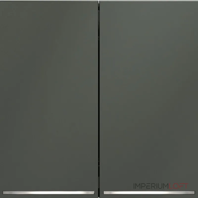 Проходной переключатель встраиваемый S70 двухклавишный с подсветкой 10А (титан) Voltum VLS020406