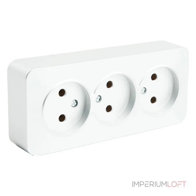 Розетка тройная без заземления Stekker София 49305 от ImperiumLoft