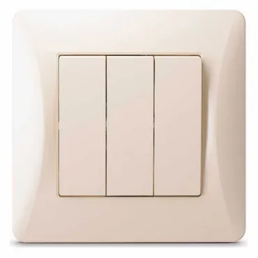 Выключатель трехклавишный без рамки Gusi Electric UGRA С11В3-003