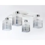 Светильник потолочный TR303205/4 WH/CH/SM/FR белый/хром/дымчатый/белый матовый E27*4 max 60W 370*370*200 от NovaLamp