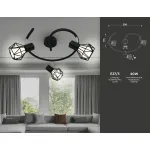 Настенно-потолочный спот в стиле лофт TR8624/3 BK/CH черный/хром E27*3 max 40W D330*175 от NovaLamp