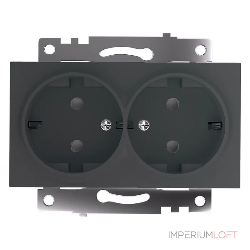 Розетка двойная с заземлением и со шторками. без рамки Stekker Катрин 49425 от ImperiumLoft Розетка двойная с заземлением и со шторками. без рамки Stekker Катрин 49425 от ImperiumLoft