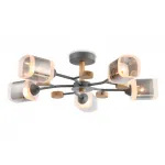 Светильник подвесной TR303323/5 WH/GD/CL/FR белый/золото/прозрачный/белый матовый E27*5 max 60W D620*200 от NovaLamp