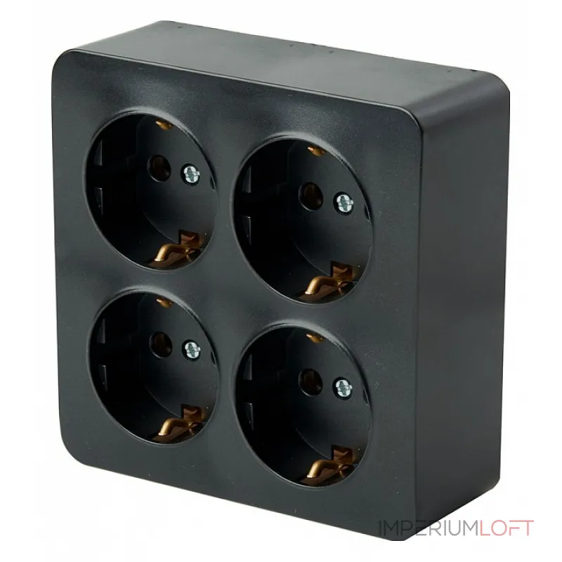 Розетка четверная с заземлением Stekker София 49322 от ImperiumLoft