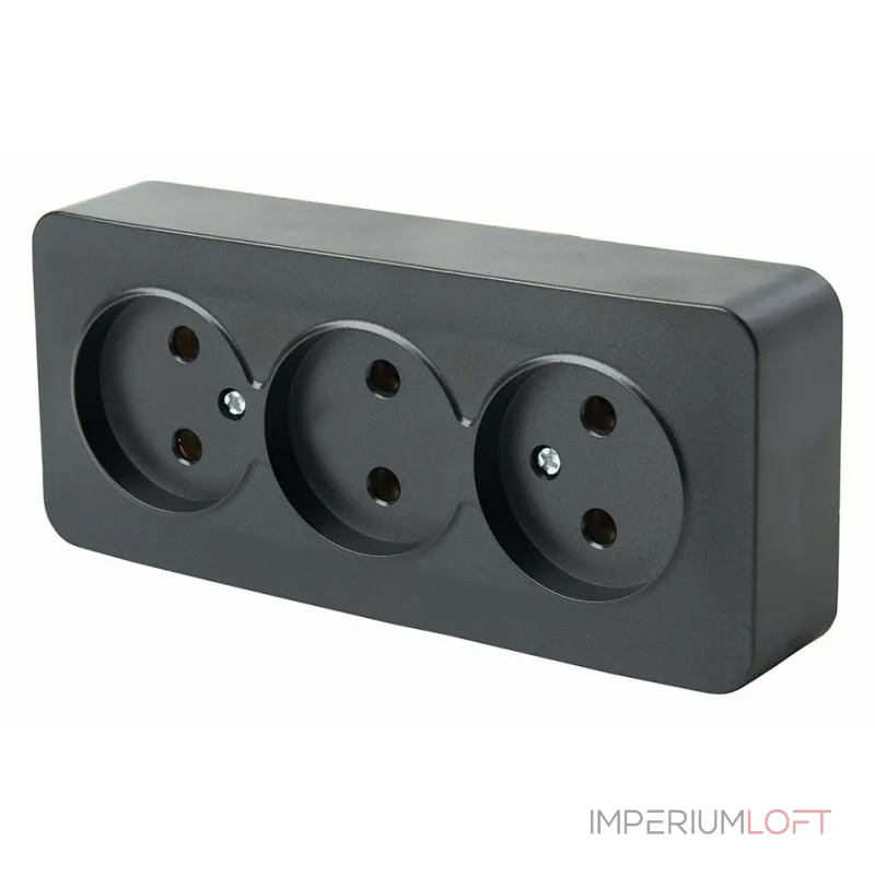 Розетка тройная без заземления Stekker София 49317 от ImperiumLoft