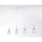 Светильник подвесной TR303242/4 WH/CH/CL/FR белый/хром/прозрачный/белый матовый E27*4 max 60W 870*120*780 от ImperiumLoft