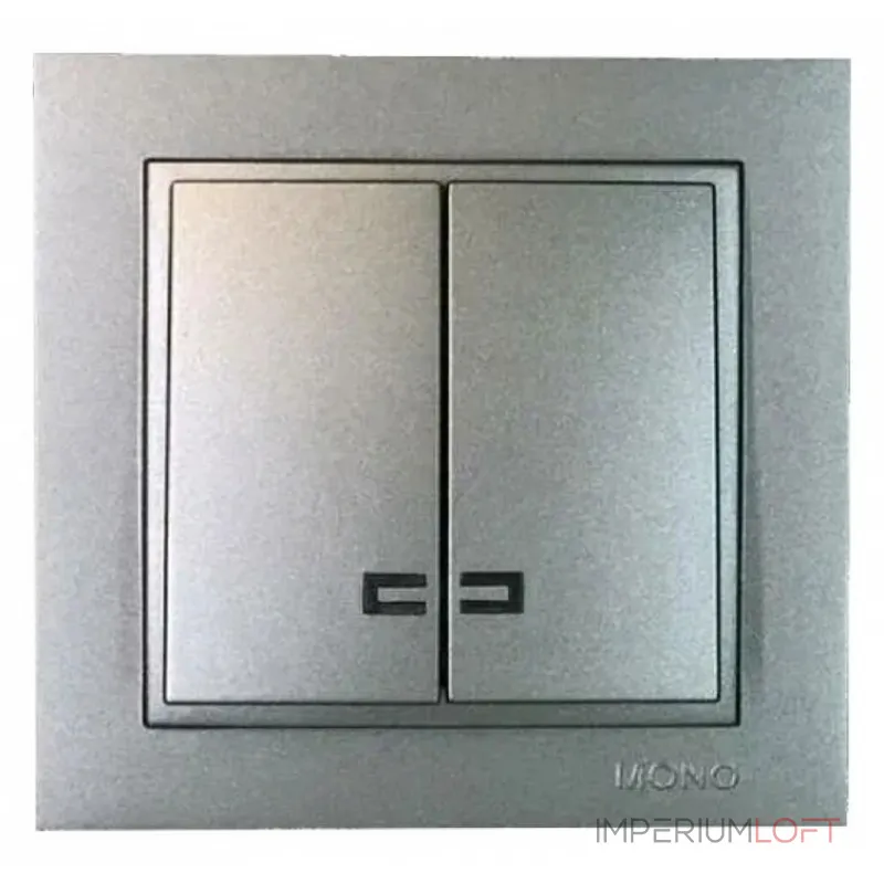 Выключатель двухклавишный с подсветкой Mono Electric Despina 102-242425-103 от ImperiumLoft Выключатель двухклавишный с подсветкой Mono Electric Despina 102-242425-103 от ImperiumLoft
