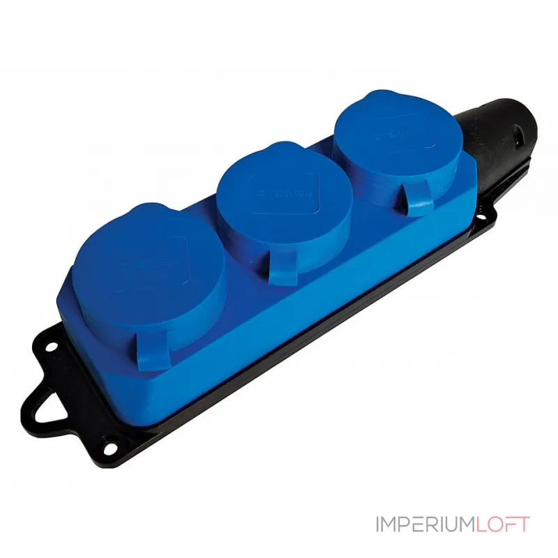 Розетка переносная разборная с заземлением и крышкой Stekker Одри 49403 от ImperiumLoft