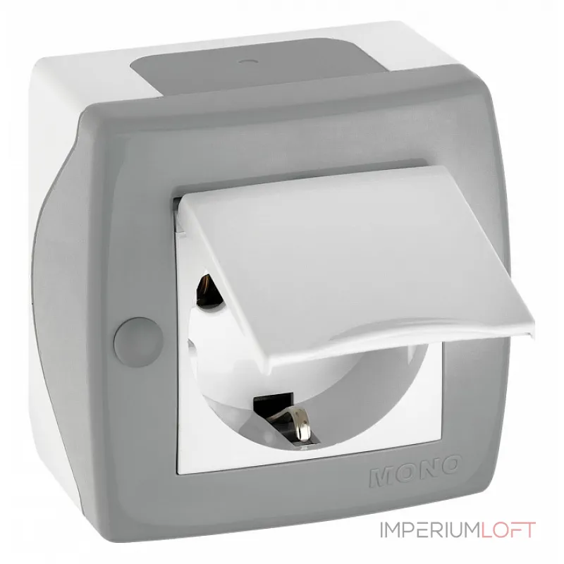 Розетка с заземлением с крышкой Mono Electric Octans IP20 104-020007-118 от ImperiumLoft Розетка с заземлением с крышкой Mono Electric Octans IP20 104-020007-118 от ImperiumLoft