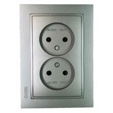 Розета двойная без заземления Mono Electric Despina 102-242405-121 Розета двойная без заземления Mono Electric Despina 102-242405-121