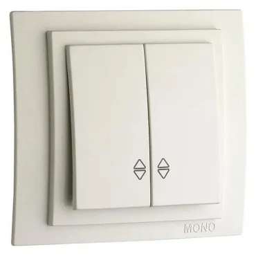 Выключатель проходной двухклавишный Mono Electric Larissa 103-010123-111 Выключатель проходной двухклавишный Mono Electric Larissa 103-010123-111
