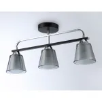 Светильник потолочный TR303235/3 BK/CH/SM/FR черный/хром/дымчатый/белый матовый E27*3 max 60W 550*120*250 от ImperiumLoft