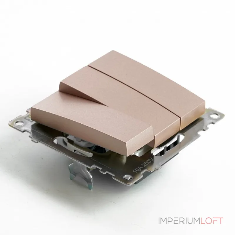 Выключатель трехклавишный без рамки Stekker Катрин 49174 от ImperiumLoft