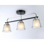 Светильник потолочный TR303235/3 BK/CH/SM/FR черный/хром/дымчатый/белый матовый E27*3 max 60W 550*120*250 от ImperiumLoft
